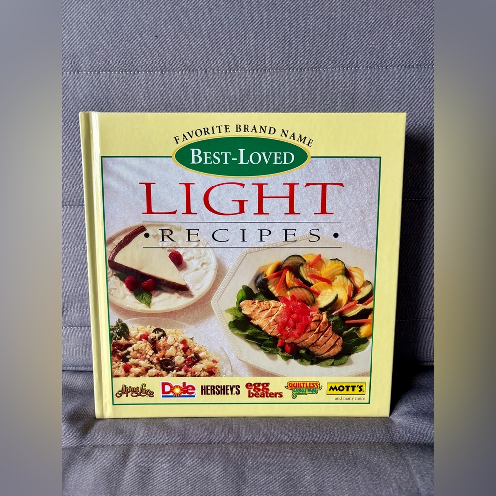 Light Recipes Cookbook with Yellow Cover